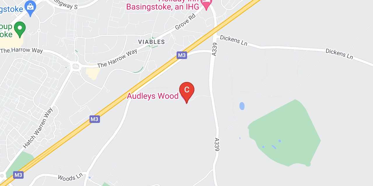 Map showing location of Alton Road, Basingstoke, Hampshire, RG25 2JT