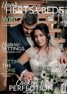 Cover of the February/March 2025 issue of Your Herts & Beds Wedding magazine