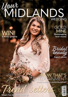 Cover of the February/March 2025 issue of Your Midlands Wedding magazine