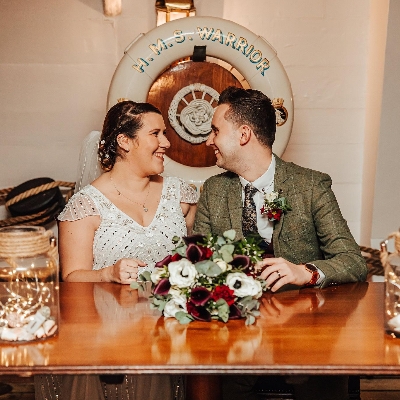 The HMS Warrior provides the perfect backdrop to weddings